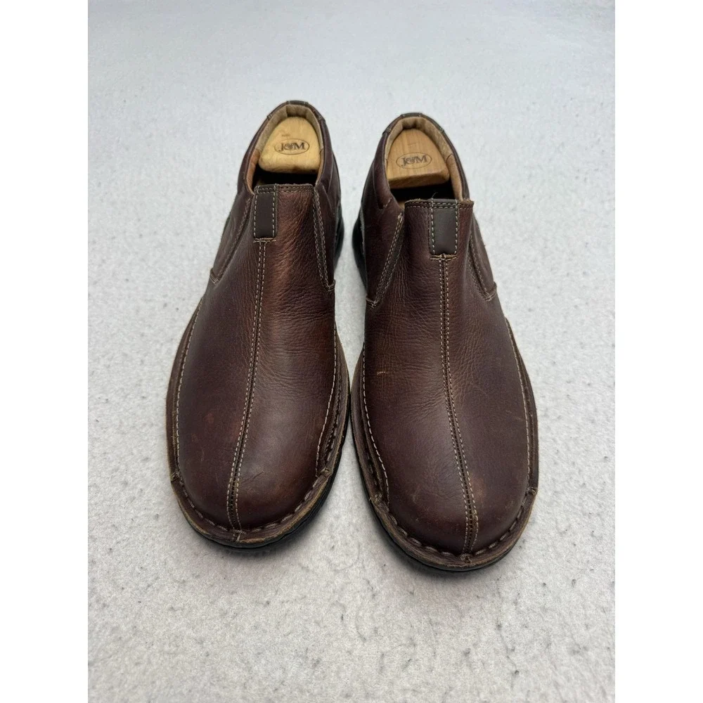 Clarks Shoes Mens Size 12 Brown Leather Slip On Casual Comfort Loafers 78538